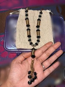 Elegant Beaded Tassel Necklace