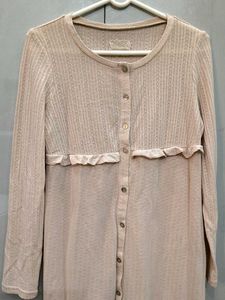 Chic Ruffled Long Sleeve Mini Dress