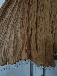 cotton Crinkle dupatta with Beaded Hem