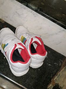 Quality Kids White Sneakers with Rainbow Stripes