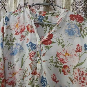 Chic Floral Top with Back Tie