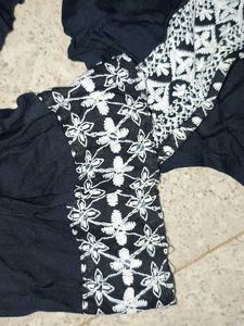 Black Embroidered Kurta Set