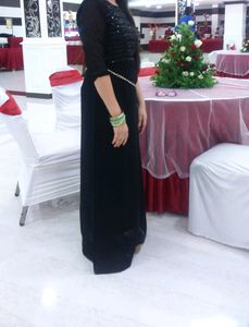 Black evening gown long