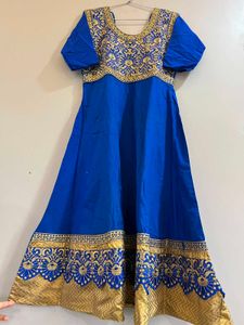 Royal Blue Embroidered gown
