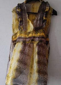 Snakeskin Print Sleeveless Dress