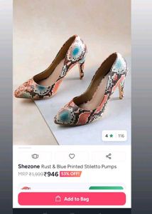 Stylish Snake Print Heels