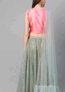 price reduced - Elegant Pink &amp; Green Girls lehenga