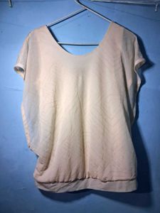 Sheer Batwing Sleeve Top