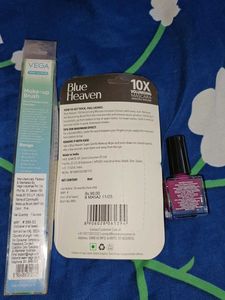 Makeup Brush, Mascara, and Nail Polish