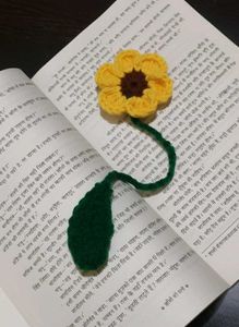 Handmade Crochet Flower Bookmark