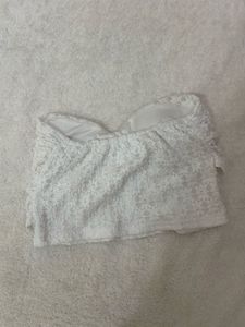 Floral White Bandeau Top