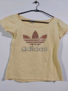 Adidas Rhinestone Logo T-Shirt