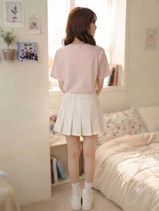 Bardot Cute Pink Lace-Up Graphic Tee