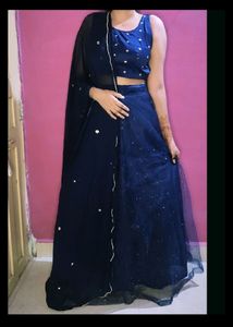 Glitter Work Lehenga Choli With Dupatta