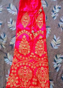 Red Embroidered Lehenga Choli for 10 years girl