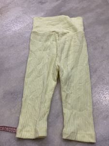 Baby Ribbed Leggings - Pastel Yellow
