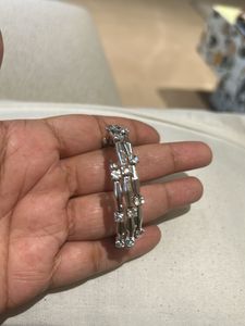Elegant Silver Tone Beaded Bracelet