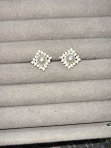 Elegant Pearl &amp; Crystal Stud Earrings