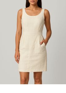 Cream Linen Mini Dress