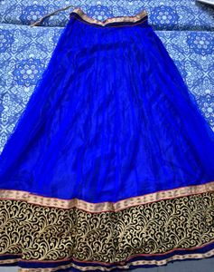Grab Early! Vibrant Blue Net Lehenga Skirt