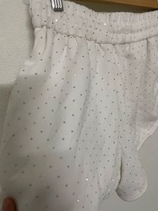 made in korea stone work Cute White Polka Dot Shor
