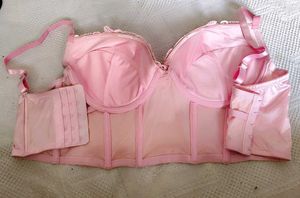 Pink Lace paded pushup corset