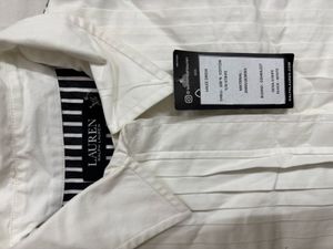 Women's Striped Bib-Front Broadcloth Shirtdress