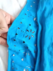 🎀BUY '1' GET '1' FREE Blue Laser Cut Bikini Top