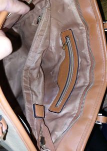 Allen Solly Tan Tote Bag