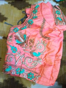 Elegant Embroidered Silk lengha