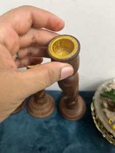 Wooden Candle Holders Set of 3