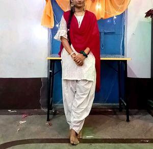 White Chikankari Kurta isske sath full set