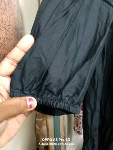 Black Embroidered Bayside Ladder Trim Dress