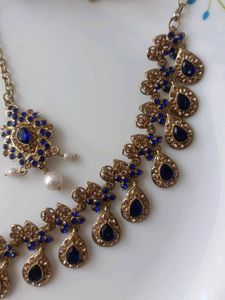 Stunning Blue &amp; Gold Jewellery Set