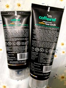 mCaffeine naked n raw Coffee Face Wash &amp; Scrub Set