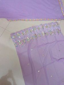 Lavender Colour Sari