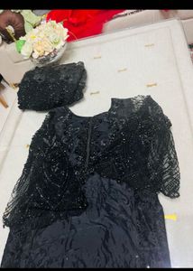 Elegant Black Embroidered Kurta Set