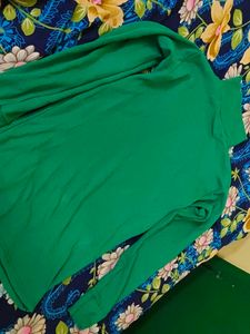 Emerald Green Turtleneck Top