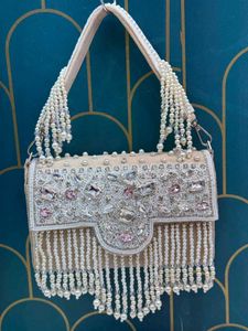 Women's Handmade velvet Stone Evening ladies clutc