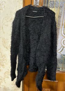 Black Fuzzy Cardigan