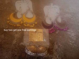 Colorful Beaded Jhumka Earrings