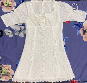 White Broderie Anglaise Dress