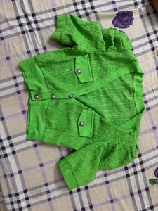 Emily in Paris Coded Green Top