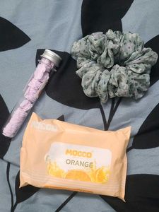 Cute Scrunchie & Hair Clips Set