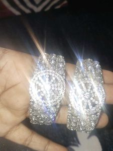 Sparkling Rhinestone Bangle Set