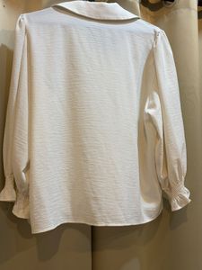 Elegant White Embellished Collar Top