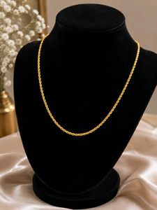 Classic Gold Rope Chain Necklace