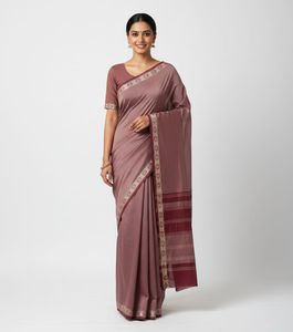 Classic Design Maroon Saree with Blouse