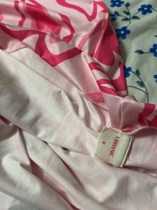 Chic Pink Heart Print Maxi Dress
