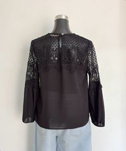 Black Lace Detail Top